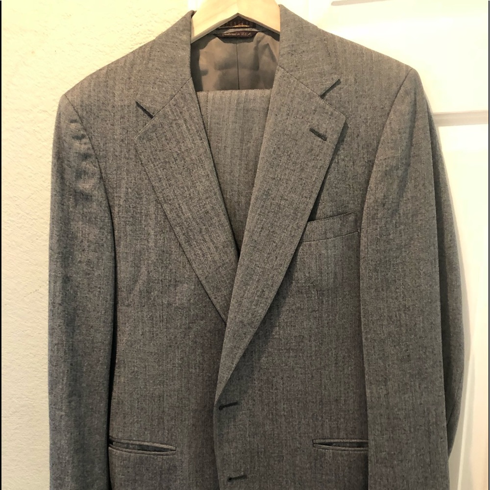 Grey Herringbone Suit
